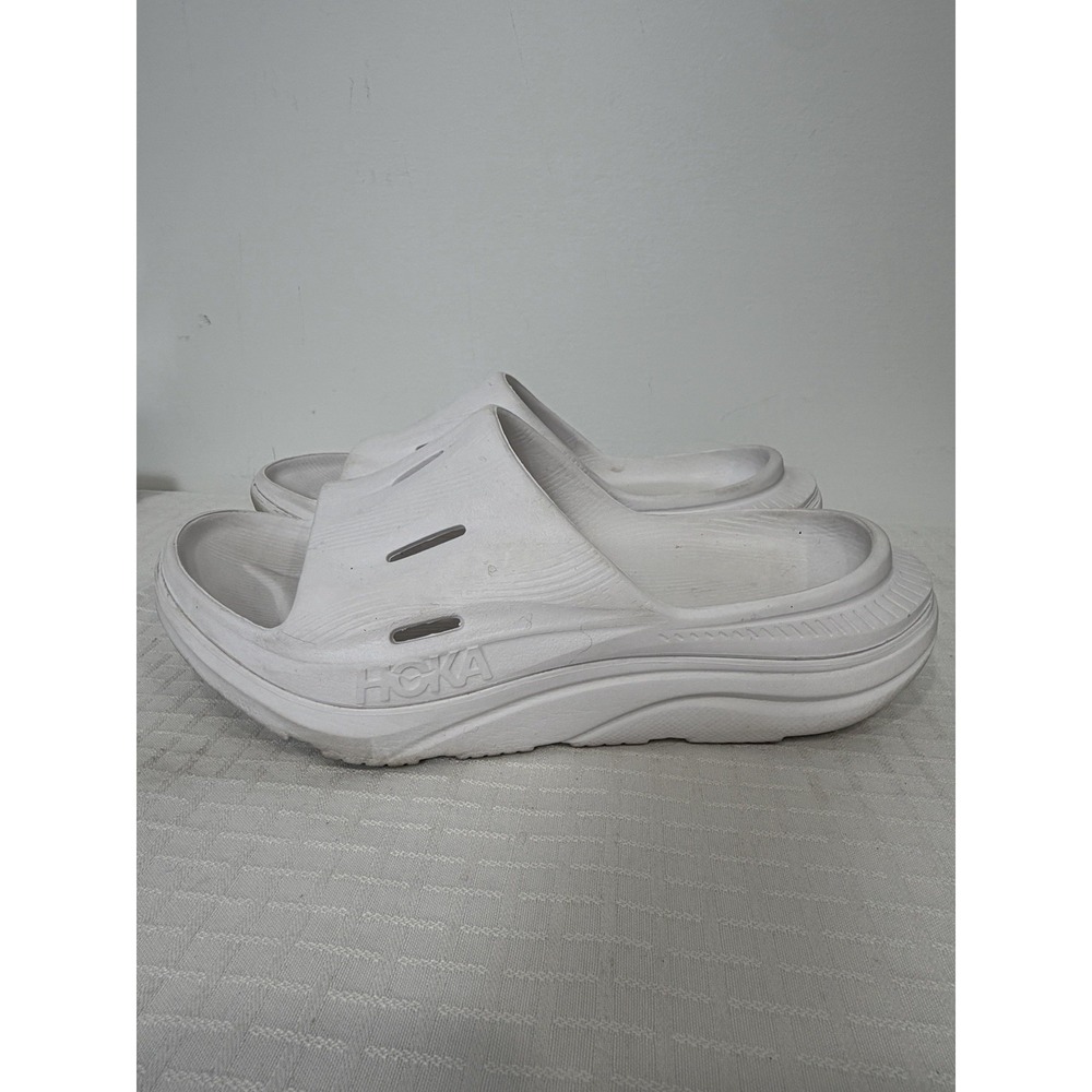 HOKA One One ORA Recovery Slide White Women's 9 Men's 7 Comfort Sandals